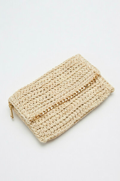 Mollycrush Γυναικεία Σειρά Premium Χειροποίητο Εκρού Ψάθινο Πορτφόλιο |   Τσά...