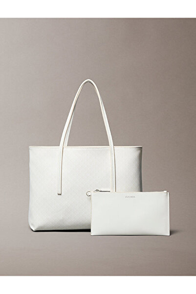 Calvin Klein Coated Emblem Small Tote Bag