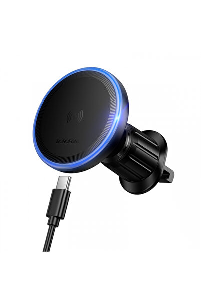 Borofone Ασύρματος Φορτιστής Αυτοκινήτου BH224 Flash, 15W, 1.67A, Μαύρο