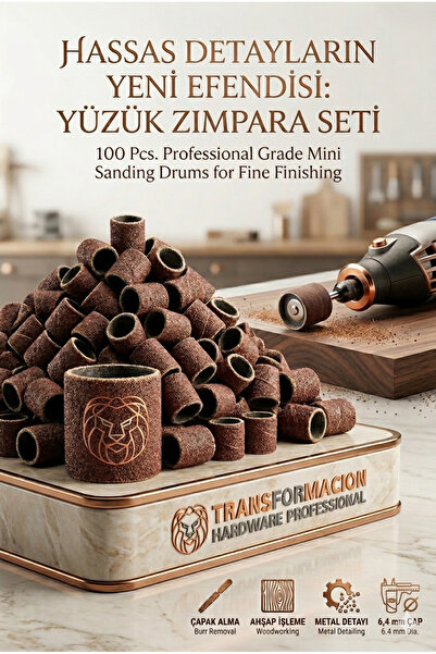 Transformacion 100 Adet 6.4mm Yüzük Zımpara Seti | Detay İşleme & Çapak Alma ...