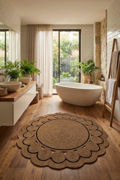 ÖZİMA CONCEPT Jüt Jüt Kilim, Paspas, Mutfak Halısı, Banyo Paspası, Oturma Oda...