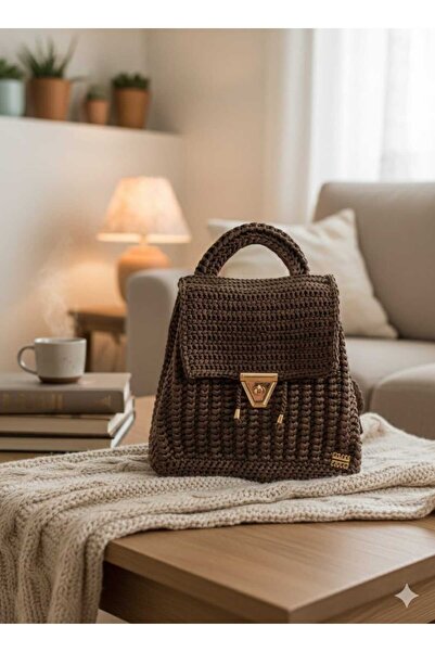 ROSE BAG Handmade Brown Bag