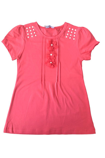 By TGA Tricou cu mânecă scurtă cu mărgele de coral