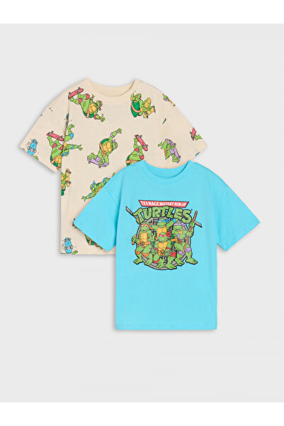 Testoasele Ninja Set de 2 tricouri din bumbac cu mânecă scurtă, Țestoasele Ni...