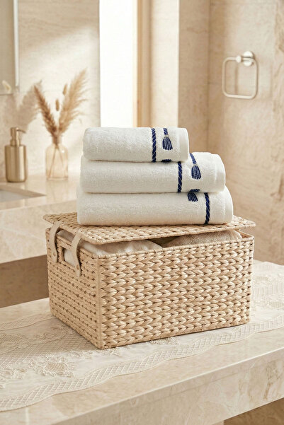 Nazik Home Πετσέτα μπάνιου με κέντημα Rom (90 x 150 εκ.)