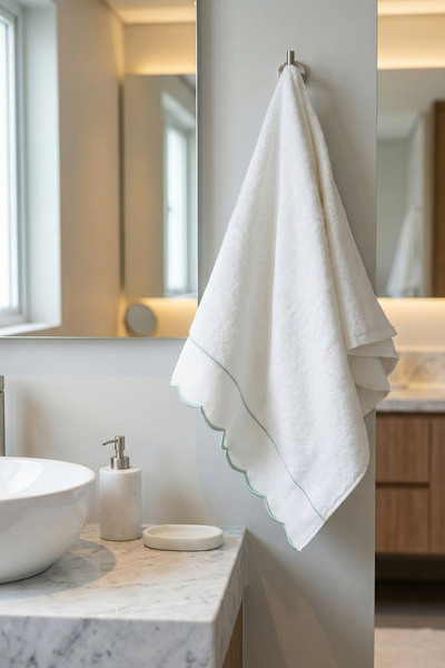 Nazik Home Πετσέτα μπάνιου Elora με κεντητό σχέδιο ρίγες (90 x 150 εκ.)