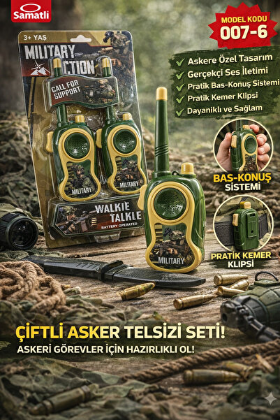 TRUST STORE Pilli Asker Telsizi Walkie Talkie Çiftli Set Bas Konuş Özellikli