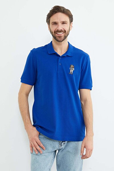 Fulla Moda Μπλουζάκι Aslan Με κέντημα με γιακά πόλο