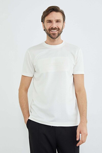 Fulla Moda Tricou cu decolteu cu slogan imprimat