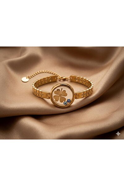 VELORİA BAG & SCARF FANUS YONCA NAZAR BONCUĞU ÇELİK BİLEKLİK