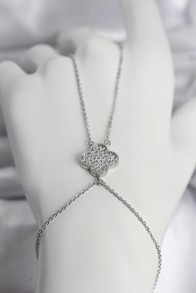 Marsilyan Nvdn- İetaks ™   Brass Silver Color Clover Model Women's Şahmeran I...