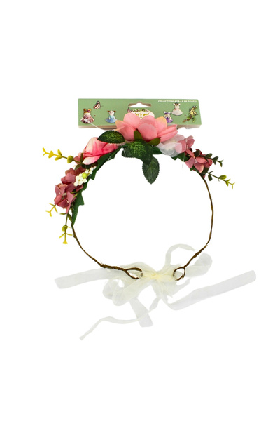 Gift Design Ρυθμιζόμενο στεφάνι μαλλιών με ροζ τριαντάφυλλα