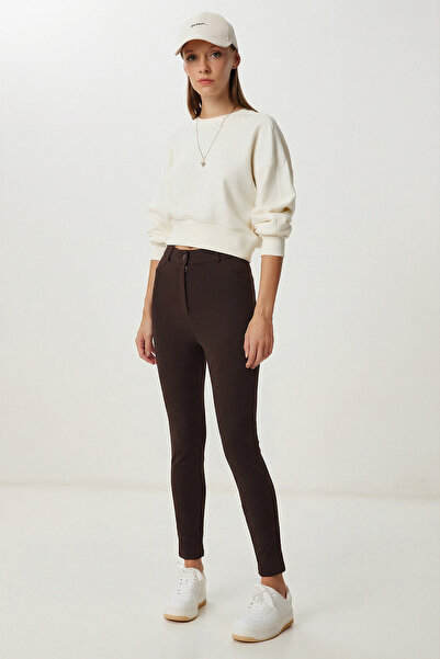 Lovelyİstanbul Ψηλόμεσο πλεκτό κολάν από ατσάλι LNT0027 ΚΑΦΕ