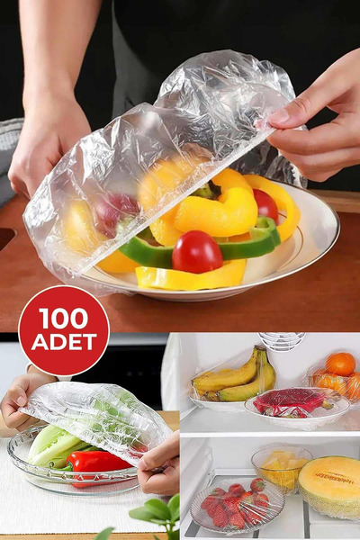 EG75 100 Adet Pratik Tazeliği Koruyan Tencere ve Tabak Bonesi | Çok Amaçlı Kapak Gıda Bonesi