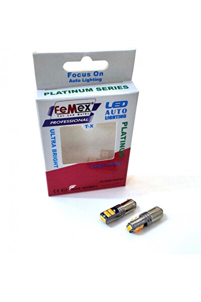 FEMEX Platinum H21W BAY9S 10 Smd Turuncu 3030 Chip Led Ampul Aktif Canbus
