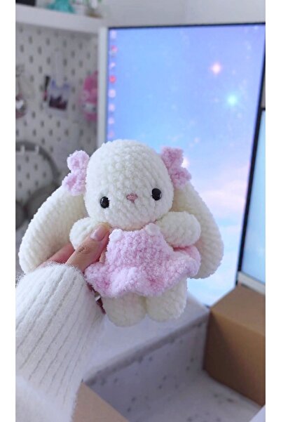 ayta kids clothing toys El örgüsü peluş sevimli elbiseli tavşan