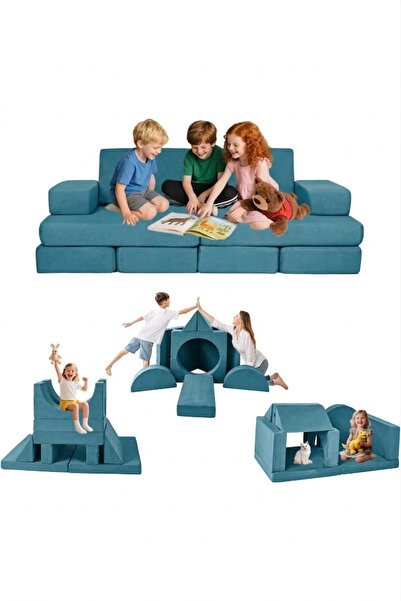 Hibobi Premium 12PCS Kids Play Couch – Modular Foam Sofa, Creative Building &...