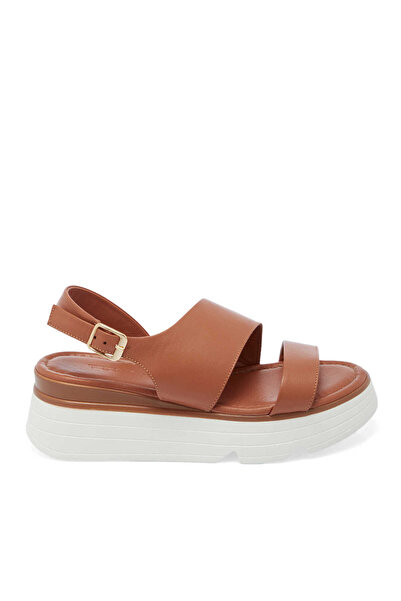 Tergan Tan Genuine Leather Women's Sandals - K25Y1Sn67881-A29