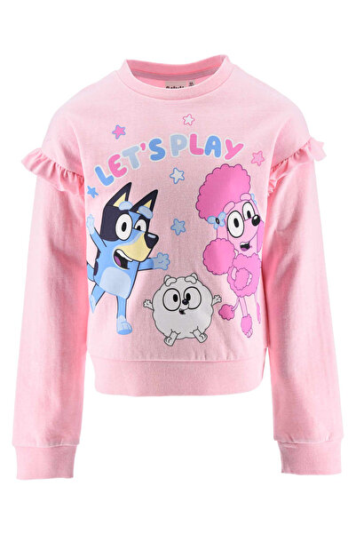 bluey Χοντρή μακρυμάνικη μπλούζα, σχέδιο 110 εκ. 5 ετών Ροζ