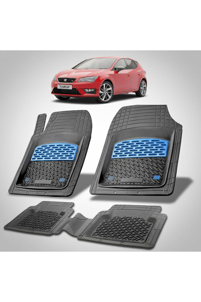 TEAMCAR Πατάκια δαπέδου συμβατά με Seat Leon Hatchback 5θυρο 2013-2017 |   Μπλε