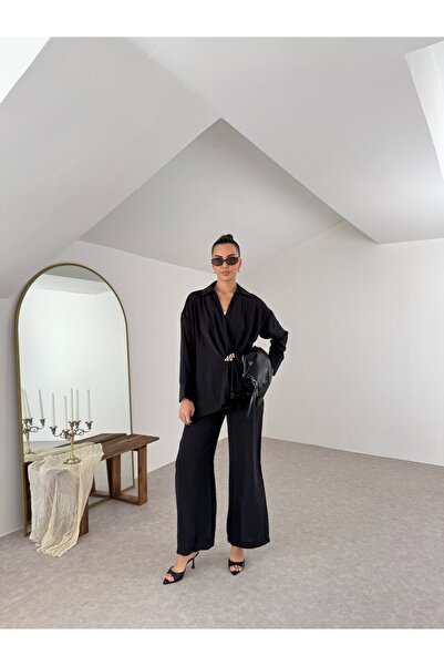 Nesil Γυναικείο Σετ Μπλούζα-Παντελόνι με Χρυσά Αξεσουάρ