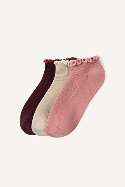 DeFacto عبوة من 3 جوارب قطنية للبنات H3087A8NS