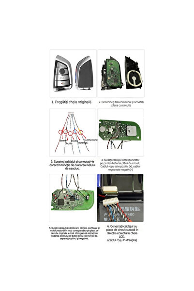 CerCip Cheie auto digitală, Activare acces fără cheie, Cheie auto inteligentă, Ecran tactil LCD, 4 butoane, Argintiu