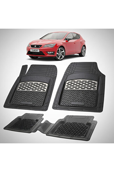 TEAMCAR Πατάκια δαπέδου συμβατά με Seat Leon Hatchback 5θυρο 2013-2017 |   Ασήμι