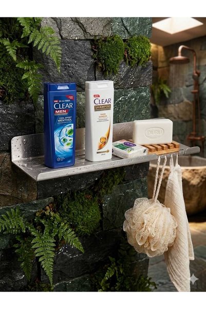 Metalfix Stainless Steel Luxury Shower Shelf - Modern Bathroom Organizer