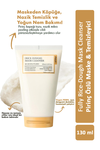FULLY Rice-Dough Mask Cleanser / Pirinç Özlü Maske & Temizleyici 130ml