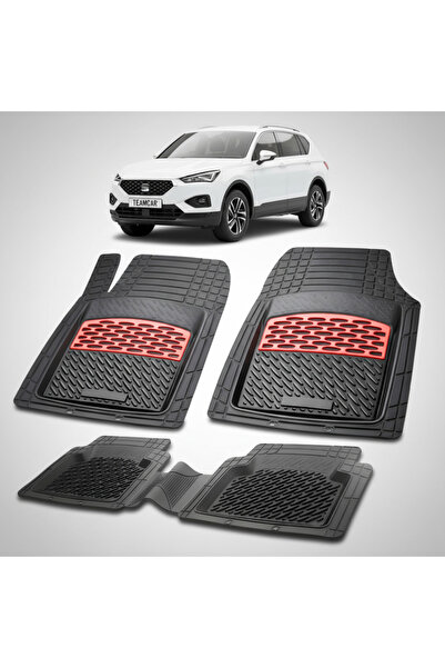 TEAMCAR Συμβατά πατάκια δαπέδου για Seat Tarraco SUV Mk1 2018+ |   Κόκκινο