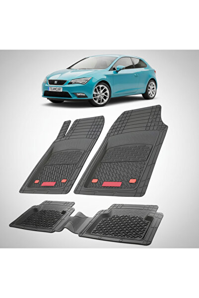 TEAMCAR Πατάκια δαπέδου συμβατά με Seat Leon Hatchback 3θυρο 2013-2017 |   Μαύρο