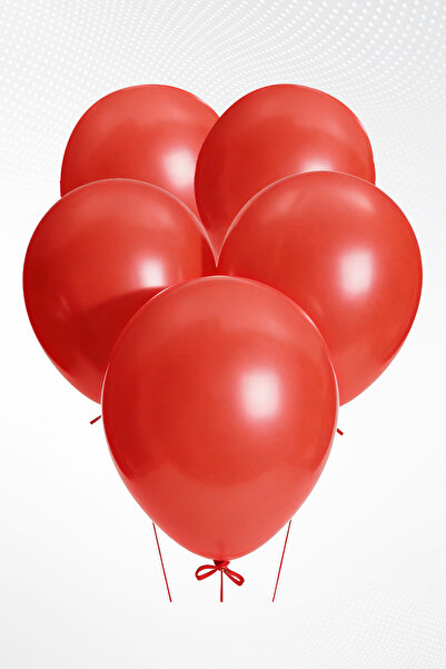 Parti Atölyesi Kırmızı Metalik Balon 5 Adet