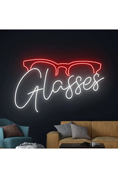 Slasa Glasses Neon Light 40x50 cm Multicolor LED 6 mm Acrylic Base Optical Sh...