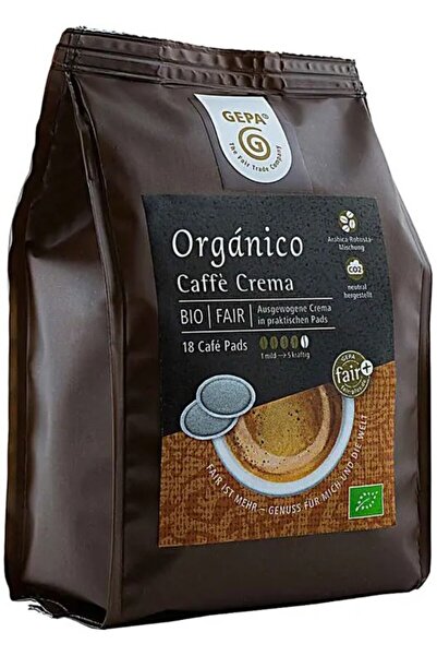 Gepa Organico Caffe crema βιολογικός καφές, 18 κάψουλες των 7γρ., 126γρ.