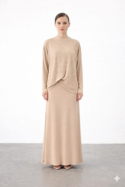 Nuss 1058 Σετ με μπλούζα με κορδόνια και φούστα