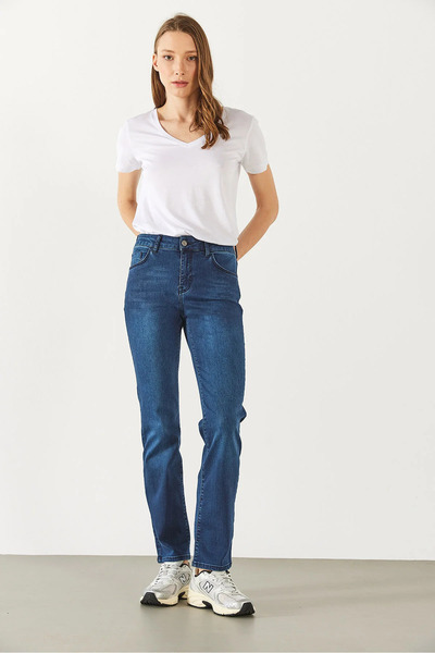 VENA Gabriel Blue Black Straight Fit Jean Pantolon (TENCEL)(TM)-Blue Black