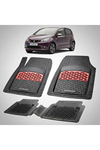 TEAMCAR Seat Mii Χάτσμπακ 5 Πόρτες Συμβατά Πατάκια Δαπέδου 2011-2019 |   Κόκκινο