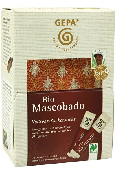 Gepa Zahar bio integral din trestie Mascobado, 50 pliculete x 3g (150g)
