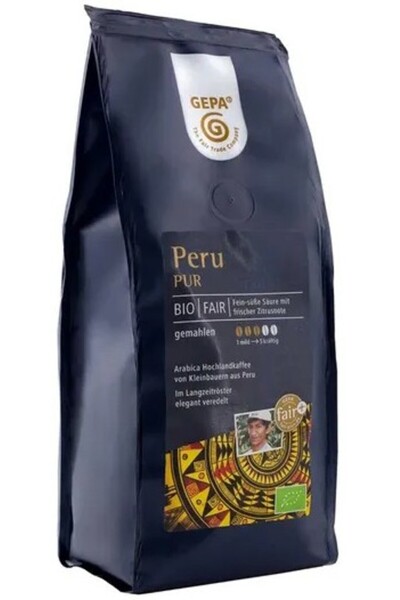 Gepa Βιολογικό αλεσμένο καφέ Περού Πουρ, 250γρ.