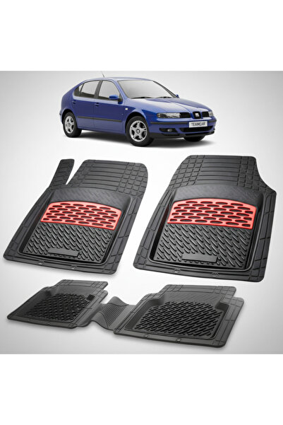 TEAMCAR Πατάκια δαπέδου συμβατά με Seat Leon Hatchback Mk1 1999-2006 |   Κόκκινο