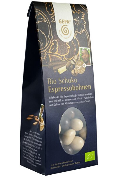 Gepa Κόκκοι εσπρέσο επικαλυμμένοι με 3 είδη σοκολάτας, βιολογικοί, 100γρ.