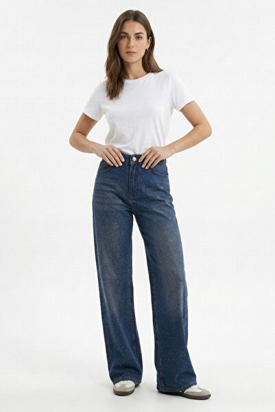 Rays Blugi maro cu croială lejeră și picior larg, model Stone Jean 524