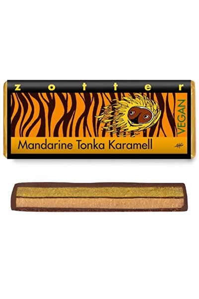 ZOTTER CHOCOLATE Βιολογική και βίγκαν μαύρη σοκολάτα με μανταρίνια, τόνκα και...