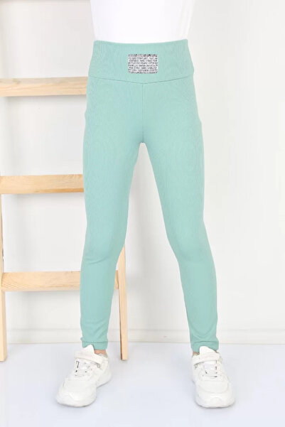MORADO SE SIENTE PERFECTO Corded Fabric Fleece-Lined Mint Girls' Casual Leggings