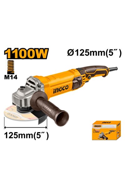 Ingco Βιομηχανικός Γωνιακός Τροχός 1100 W 125 mm AG 110038