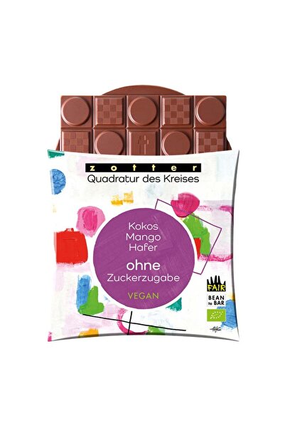 ZOTTER CHOCOLATE Βιολογική και δίκαιης προέλευσης βίγκαν σοκολάτα με καρύδα, ...