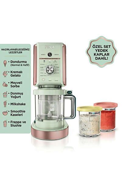 NINJA 709 ml, Frappe, CREAMi Deluxe 10-in-1 Dondurma Makinesi (Frozen Yoğurt)...