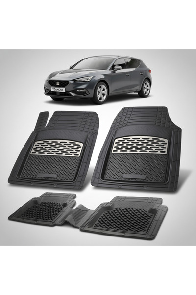 TEAMCAR Πατάκια δαπέδου συμβατά με Seat Leon Hatchback Mk4 2020+ |   Ασήμι