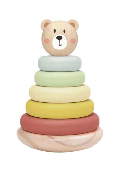 Tooky Toys Bear Stacking Tower Early Learning Toy - Multicolor - 7 Pcs